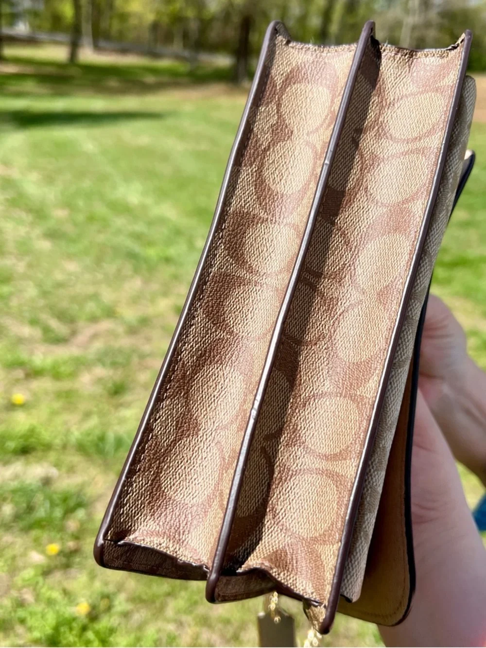 Coach Klare Crossbody Bag & Matching Tri-fold Wallet - Chalk/Glacier White Multi - Picture 5 of 12